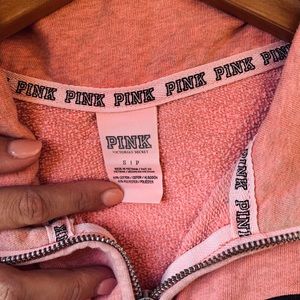 Pink quarter zip sweater!